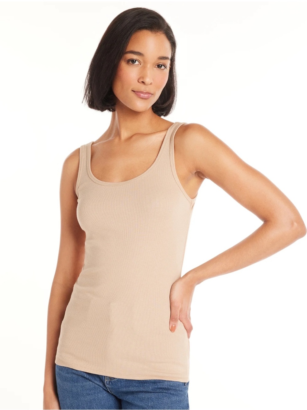 Time and Tru Khaki Tank - Size XL
